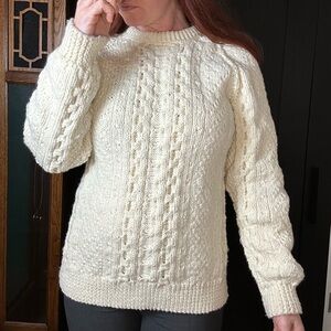 Cozy Cream Cable Knit Sweater